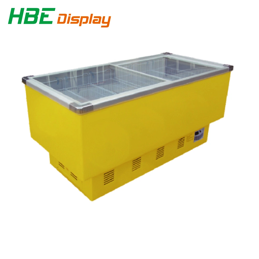 Supermarket 3 Glass Doors Upright Commercial Display Fridge