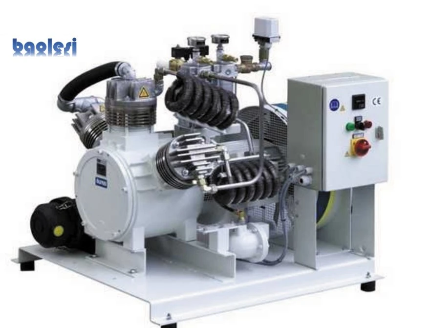 2HP 1.5kw 12.5 Bar Double Piston Air Compressor Two Stage Double Acting Reciprocating Compressor