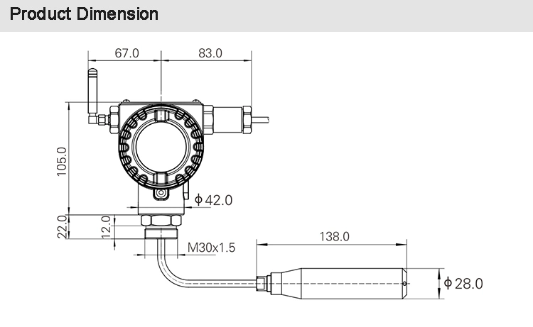 FST100-7102 Wireless Underground Electronic Water Tank Level Indicator with Alarm