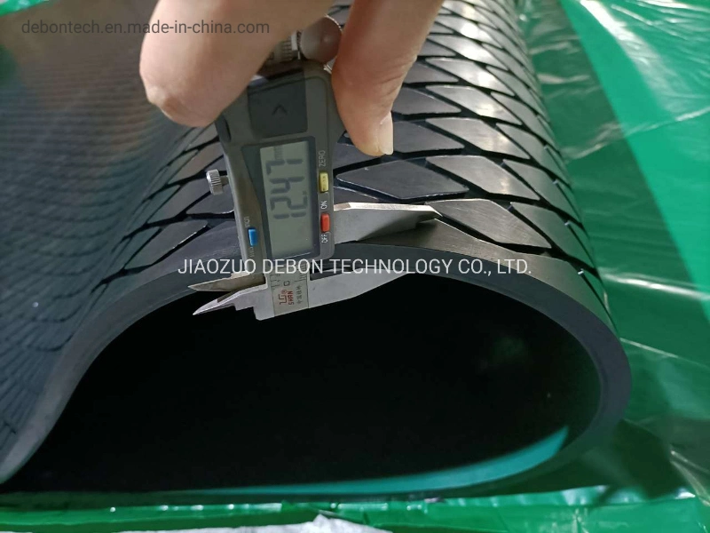 8mm 10mm 12mm 15mm 20mm Thick Diamond Pattern Rubber Pulley Lagging Sheet with Cn Bonding Layer