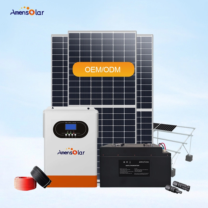 La fábrica de alta calidad cabello liso 5kw 10 kw para sistemas solares fotovoltaicos para el hogar sistema de panel solar