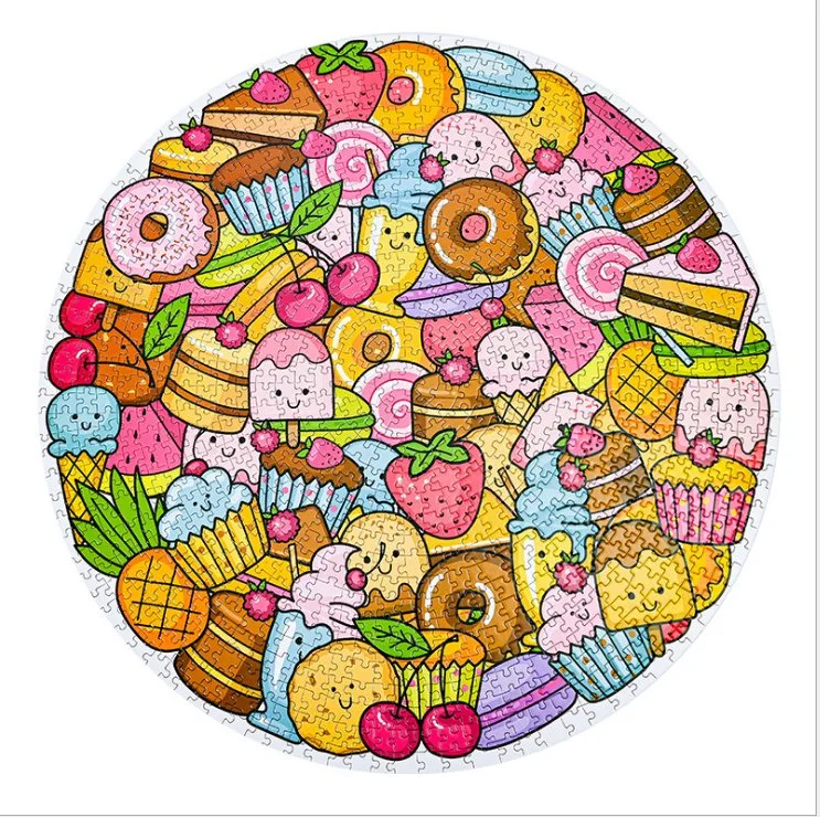 Adult Stress Relief Circlular Round Puzzletoys Paper Puzzle Game Jigsaw Puzzle Floor Puzzles