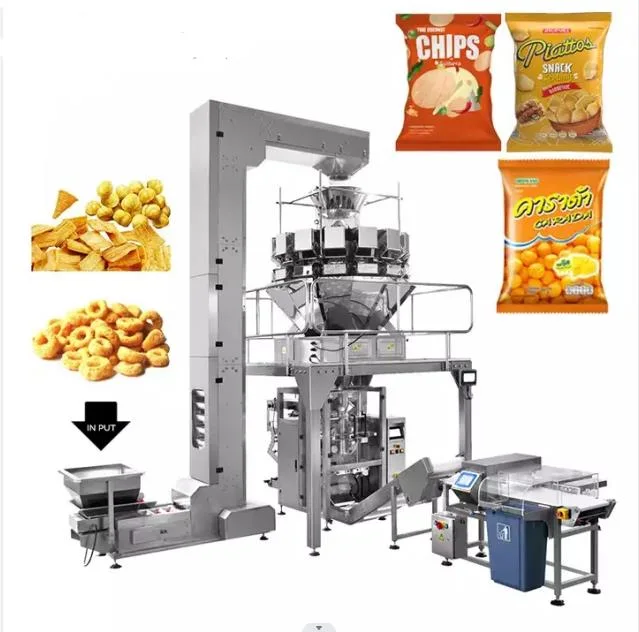 Máquina de embalagem servo peso de várias cabeças snacks extrudidos fruta seca da Candy NUTS Máquina de embalagem de alimentos multifunções