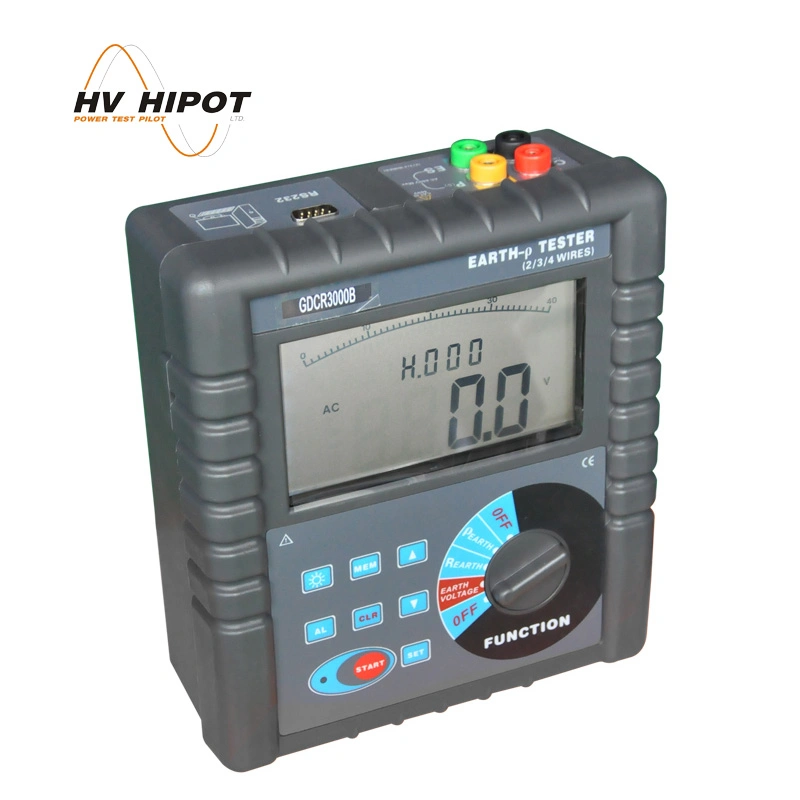 HV HIPOT  Digital Earth Resistance Tester Soil Resistivity Test Equipment GDCR3000B