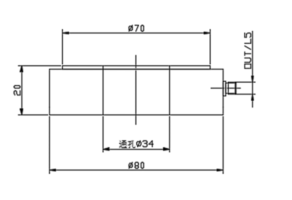 Big Capacity Small Size Piezoelectric Load Cell 400kn 40t (PF0014)