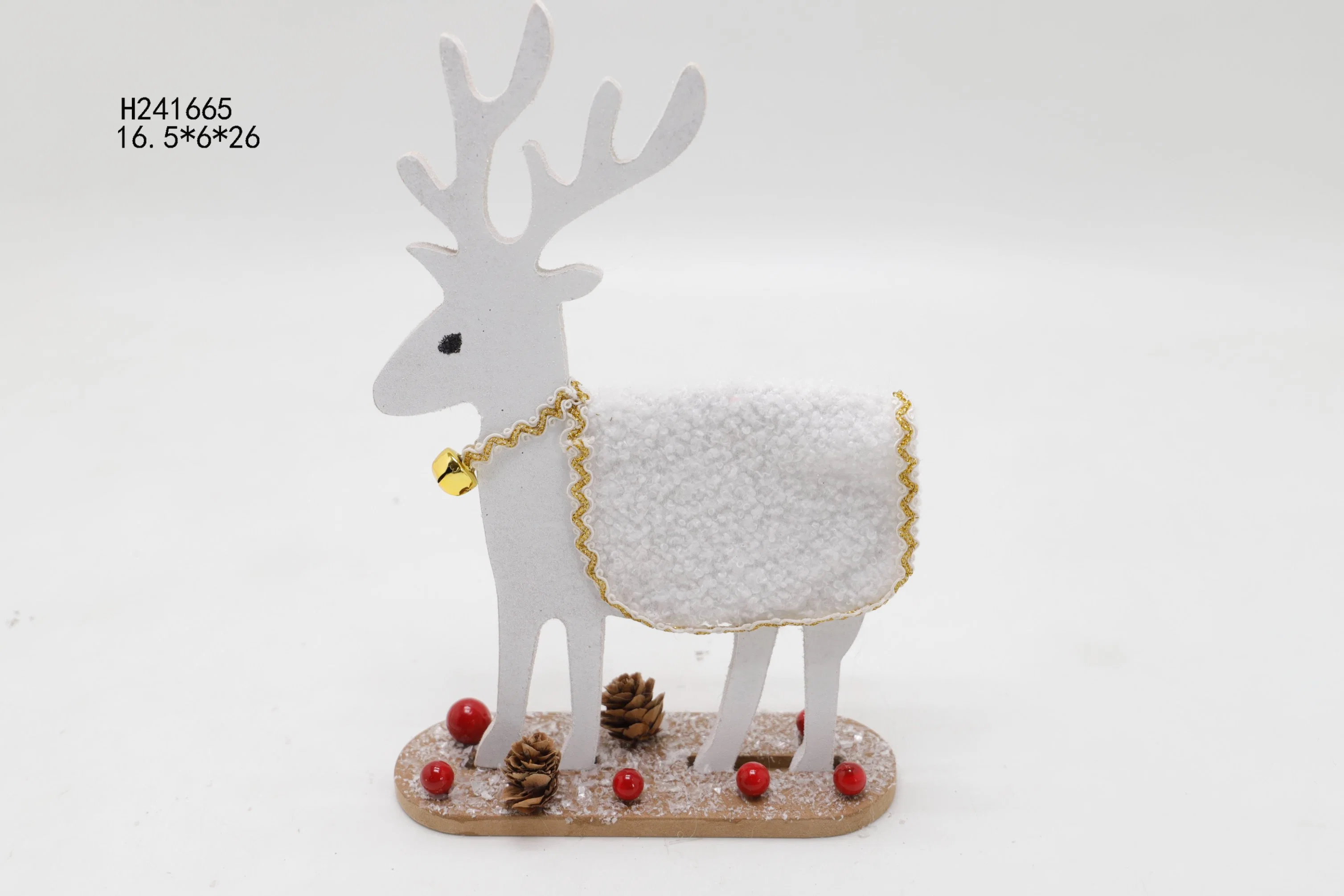 Christmas Deer Festival Wooden Decoration