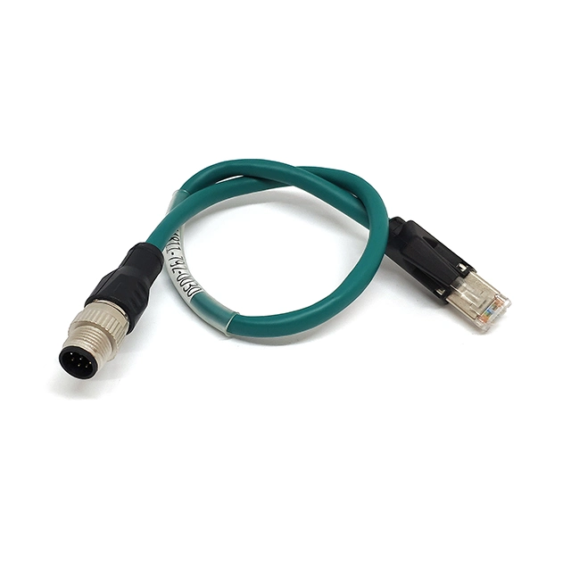 Cat. 5e Ethernet/IP M12 a Code to RJ45 Shielded Fieldbus Communication Cables