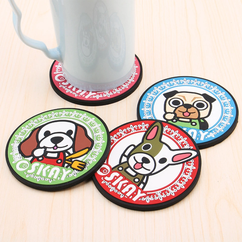 Custom Logo PVC Coaster Ceramic Coffee Cup Mat