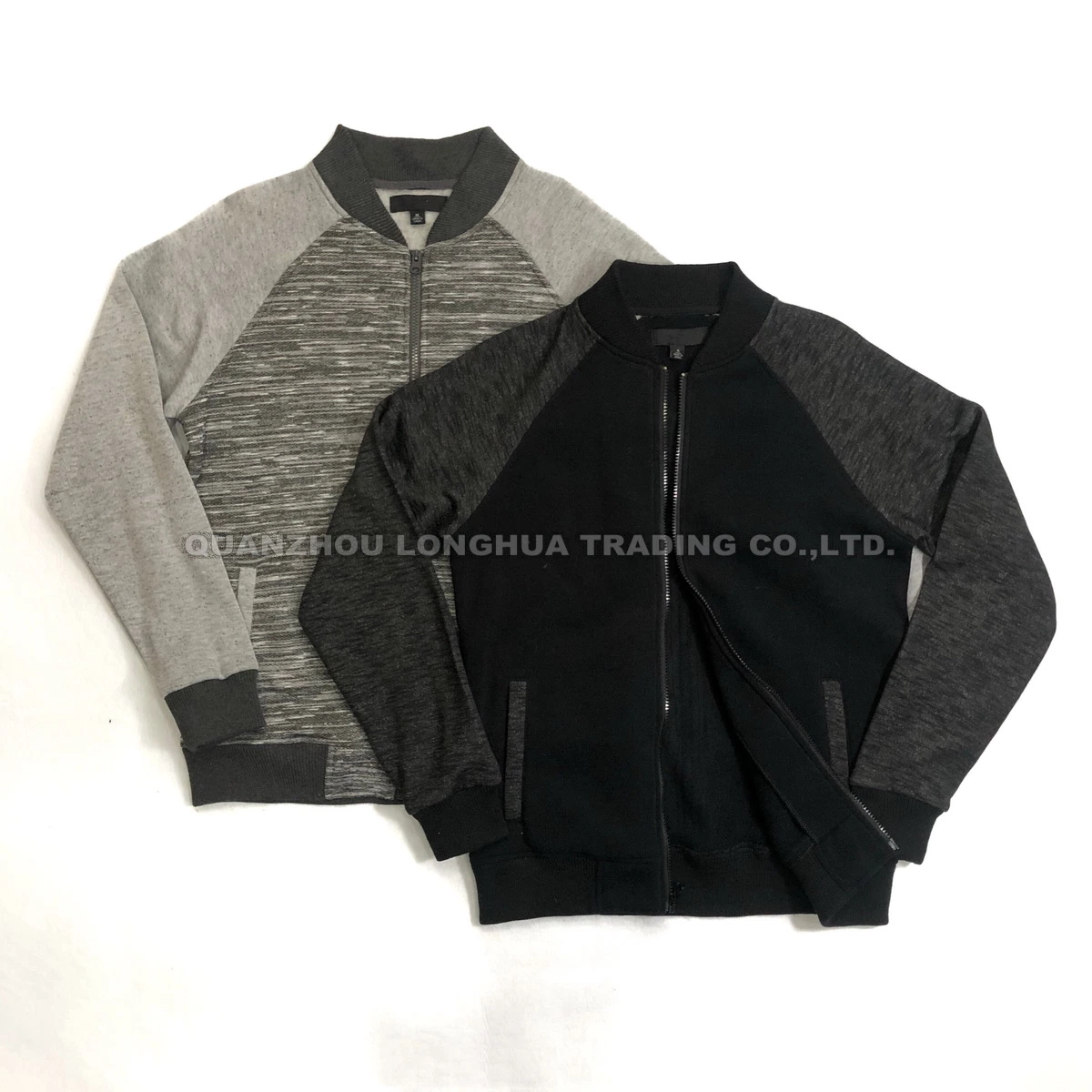 Men Jacket Boy Textured Fleece Apparel Knitwear Clothes Black Grey Sport Clothing