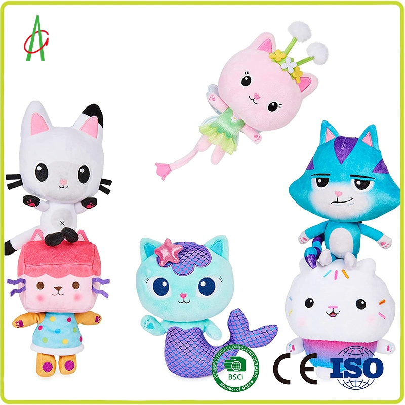 Soft Cute Cuddle Colorful Funny Adorable High quality/High cost performance  Stuffed Plush Cat