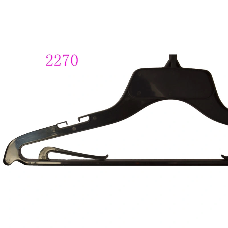 Material Friendly Cheap Price Plastic Black Clothes Hanger for Sale