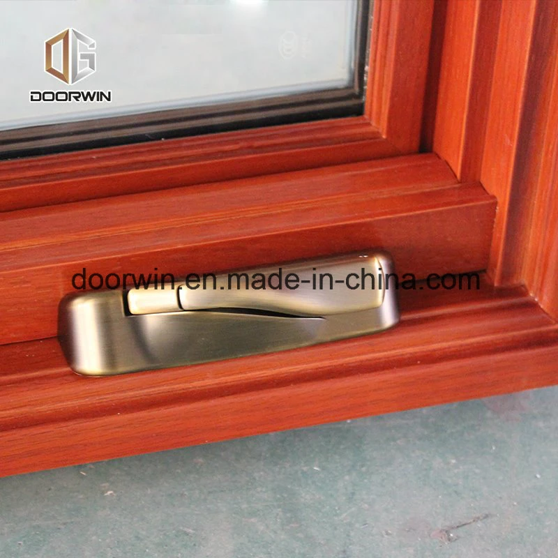 American Aluminum Cladding Oak Wood Crank Window