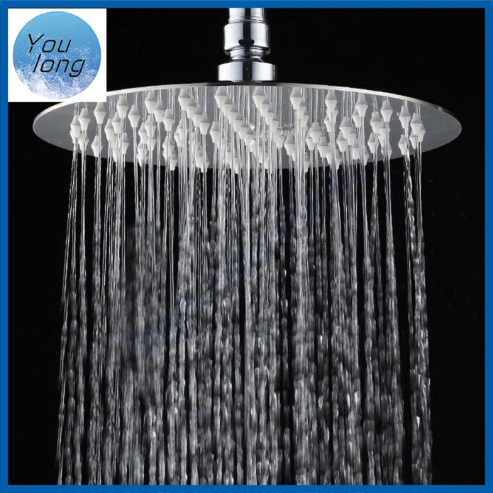 Chrome Finish Powerful Rainfall Massage Single Function Spray Overhead SPA Head Shower