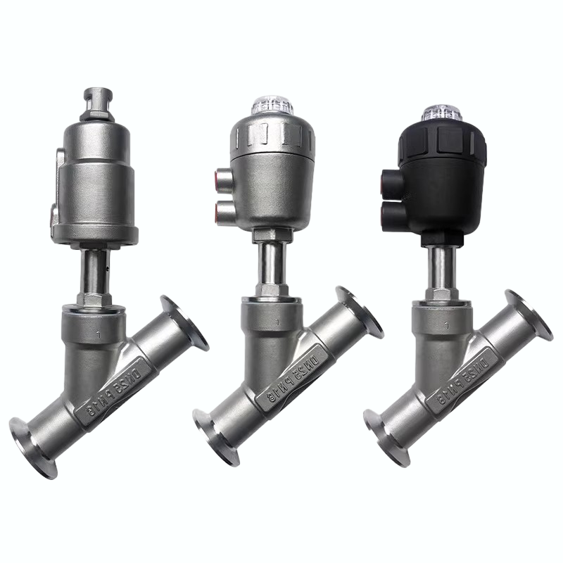 Sanitary Grade Y-Shape Quick Installation Pneumatic Corner Seat Valve