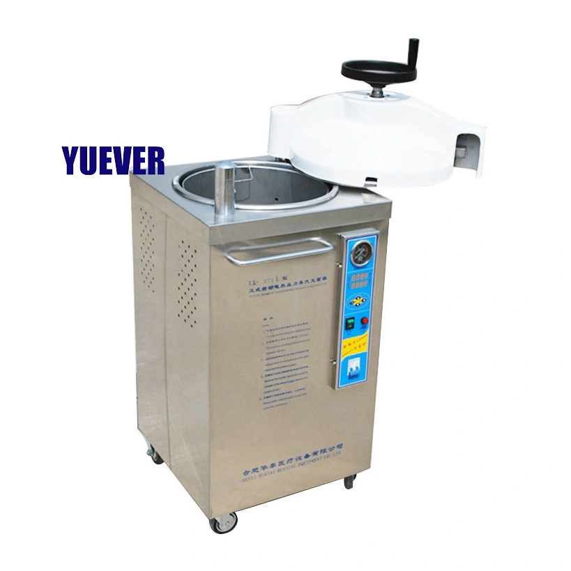 Factory Price Digital Display Vertical Pressure Steam Sterilizer with Vacuum Packaging Film Food Sterilize