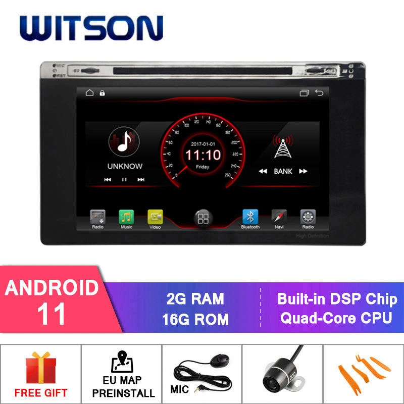 Четырехъядерные процессоры Witson Android 11 DVD плеер для Toyota Fortuner 2017 2g 16 ГБ ОЗУ ПЗУ