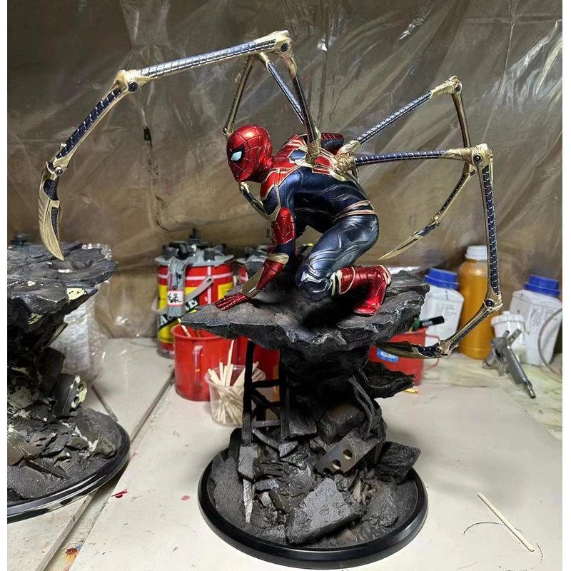 Decoración Navideña de Artesanía de resina estatua Marvel Spiderman figuras de acción de la decoración escultura