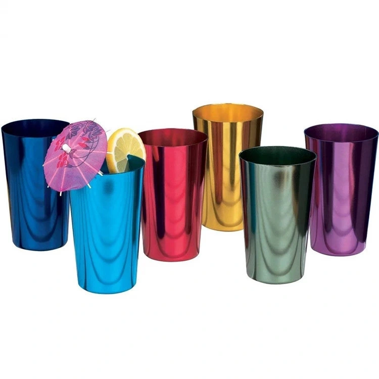 Le métal chaud Multi-Colored personnalisées réutilisables de boire de la bière froide tasse tasse de vin en aluminium tasses imprimer votre logo