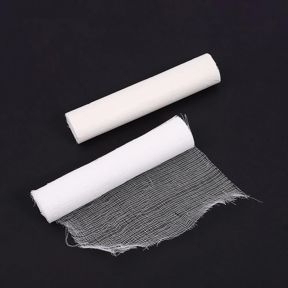 Hot-Selling Bulk Medical Supplies Knit Cotton Fabric Roll Compressed Wow Gauze Bandage with Woven Edges