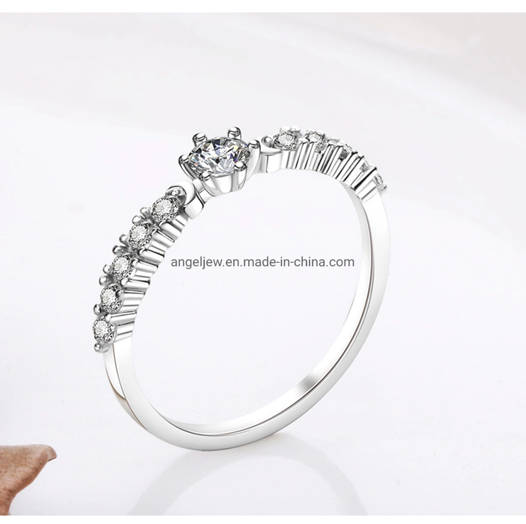 Wholesale/Supplier Fashion 925 Silver Fine Jewelry Finger 6A CZ Women Ring