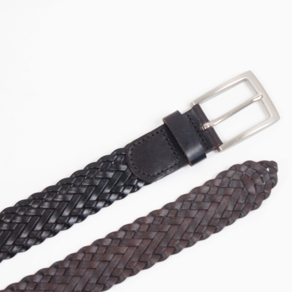 Nickelfreier brauner, gebräunter Braided man′ S Fashion Gürtel