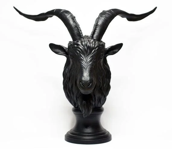 La vida animal de tamaño de la Estatua de la cabra de bronce para jardín