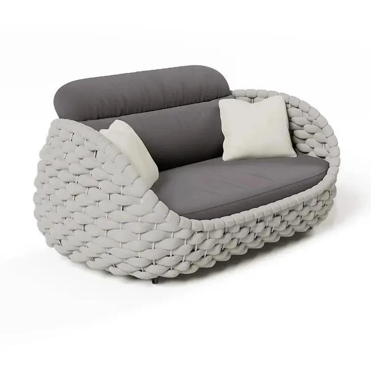 Outdoor Furniture Rope Rattan Wicker Woven Weaving Garden Sofa Patio Sofa Outdoor Furniture Set