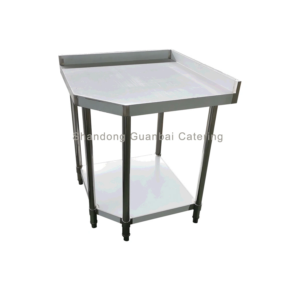 Gobbea stainless steel food preparation bench square food display table