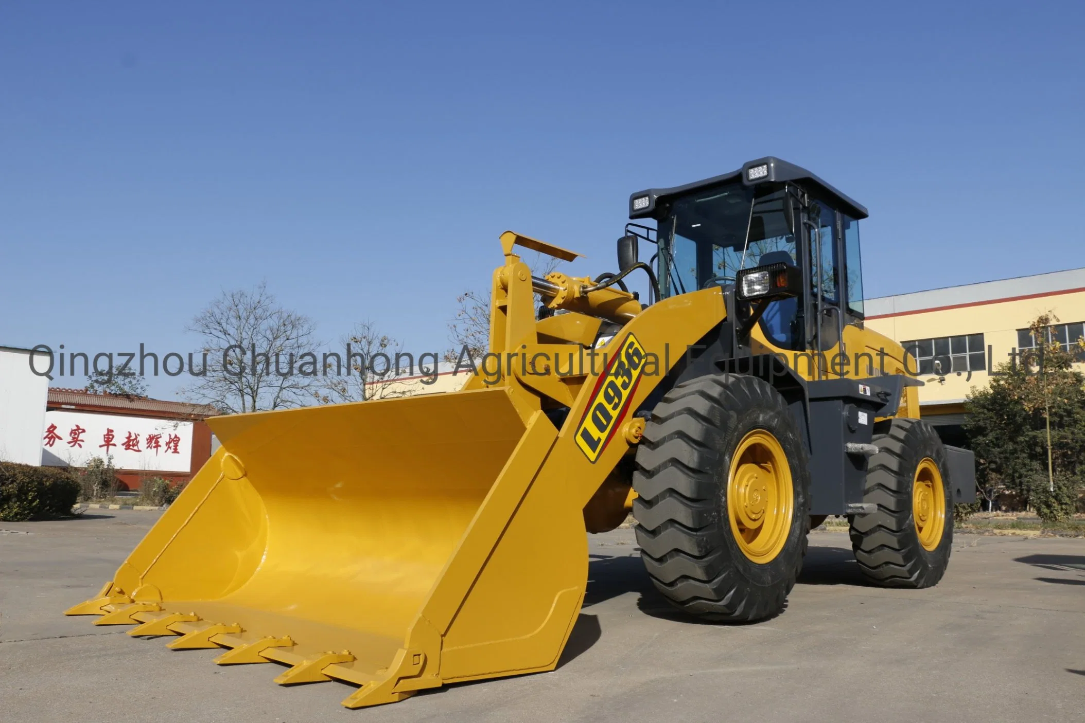 Small Middle Big 3 Tons Rated Load Shovel Wheel Loader 936 938 with Side Shift Pallet Fork&Flat Clamp&Curved Bucket&Joystick&Air Conditioner