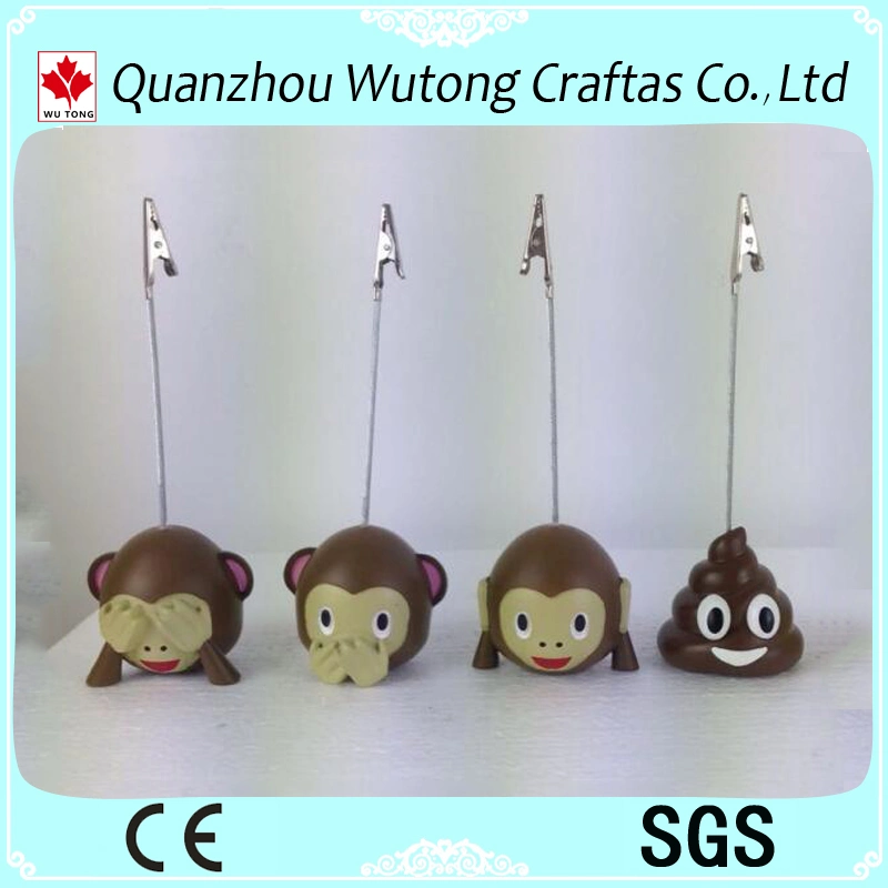 Promotion Gift Resin Office Stationery Monkey Expressin Card Holder
