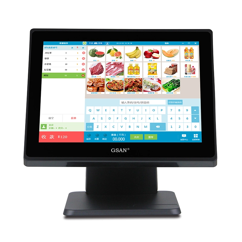 Gsan 15" Hot Sale Cashier POS System Electronic POS Touch Machine Cash Register