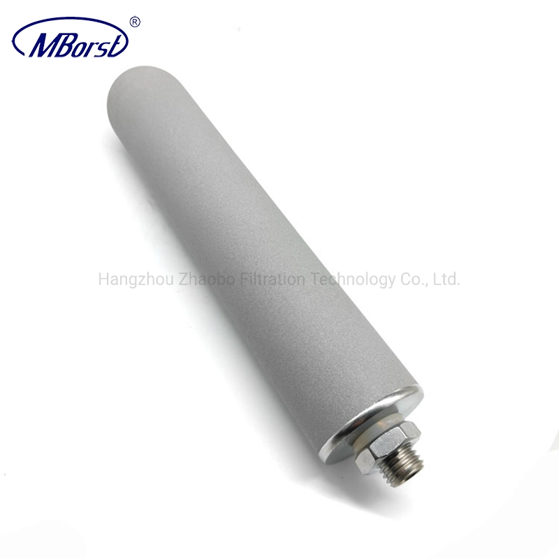 High Purity Titanium Metal Powder Filter Cartridge Stainless Steel Sintered at High Temperature for Steam Oxidizing Corrosive Liquids/Gas Filtration 1/5 Micron