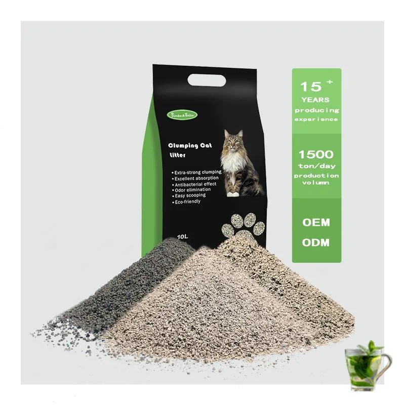 High quality/High cost performance  100% Natural Bentonite Super Clumping Cat Litter Sand Chemical-Freel Cat Product