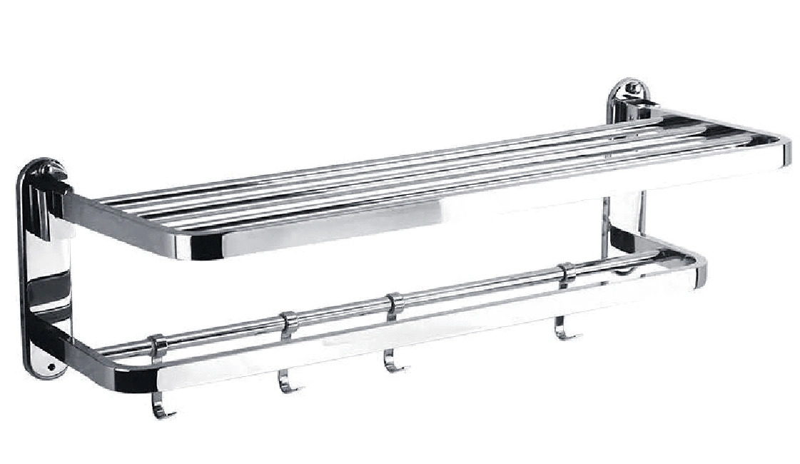 SUS 304 Stainless Steel Towel Rack for Hotel and Public Project