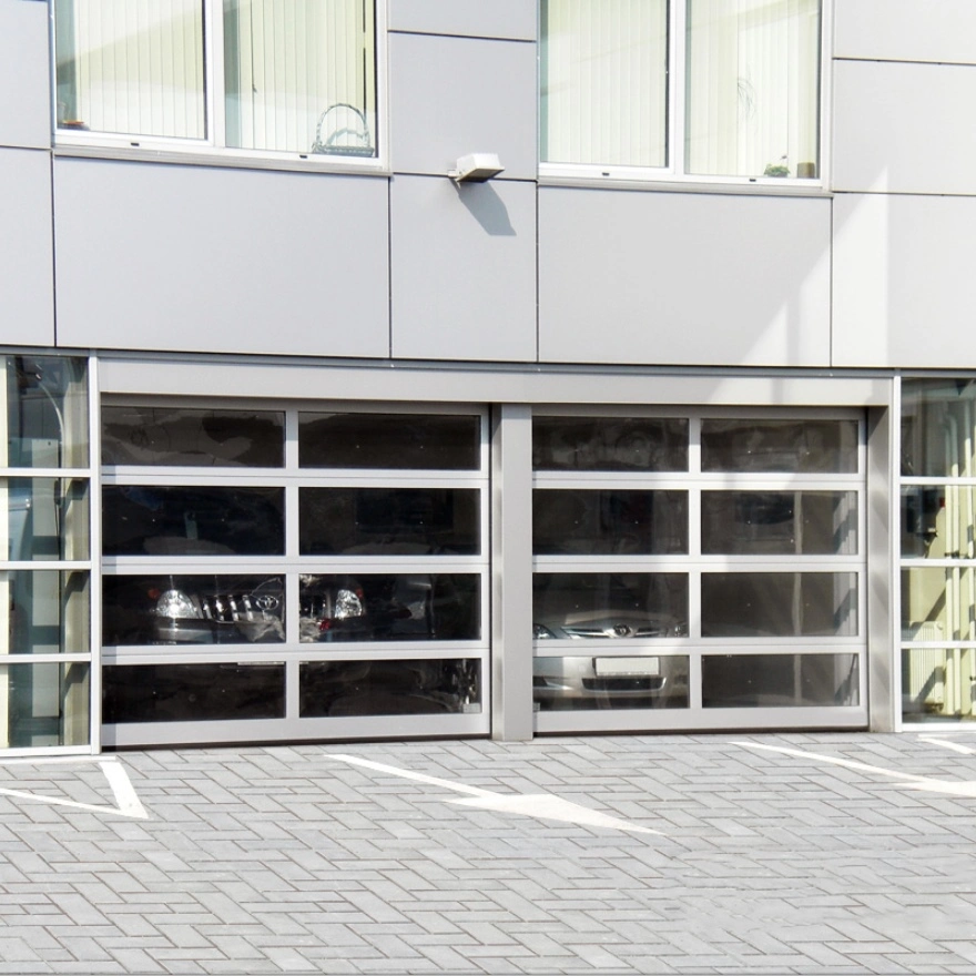 Electric Glass Roll up Sectional Door for Car Showroom