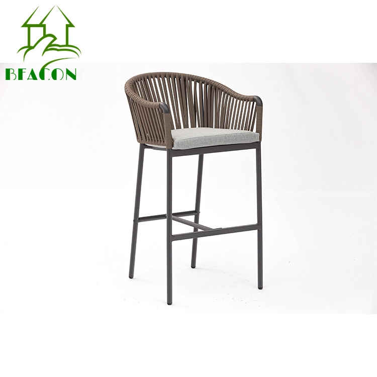 New Arrival Morden Aluminium Garden Dining Set High quality/High cost performance  Aluminium Table Outdoor Chairs Polyester Rope Woven Outdoor Chair