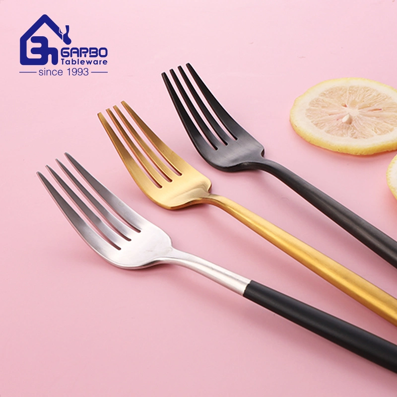 Hot Selling Portugal Matte Polish PVD Gold Flatware 24PCS Stainless-Steel Cutlery Set