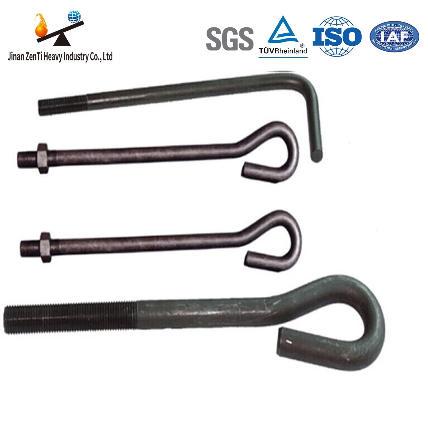 Different Material Quality Good Price Customized 4.8/8.8/10.9/12.9 J/U/L Shape Carbon Steel Stainless Steel Anchor Blot and Foundation Bolt