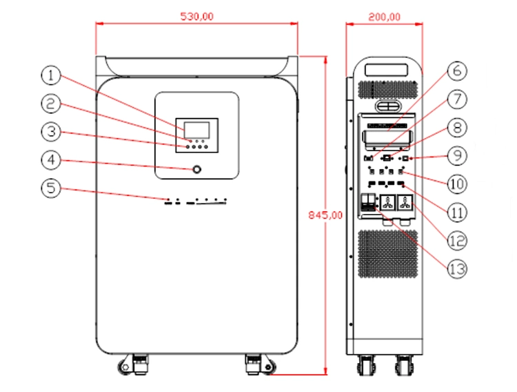 Novo design/armazenamento de energia tudo-em-um/Poupança de energia/. 5 kw LiFePO4 51.2V100ah todos em um UPS de sistema de energia doméstica