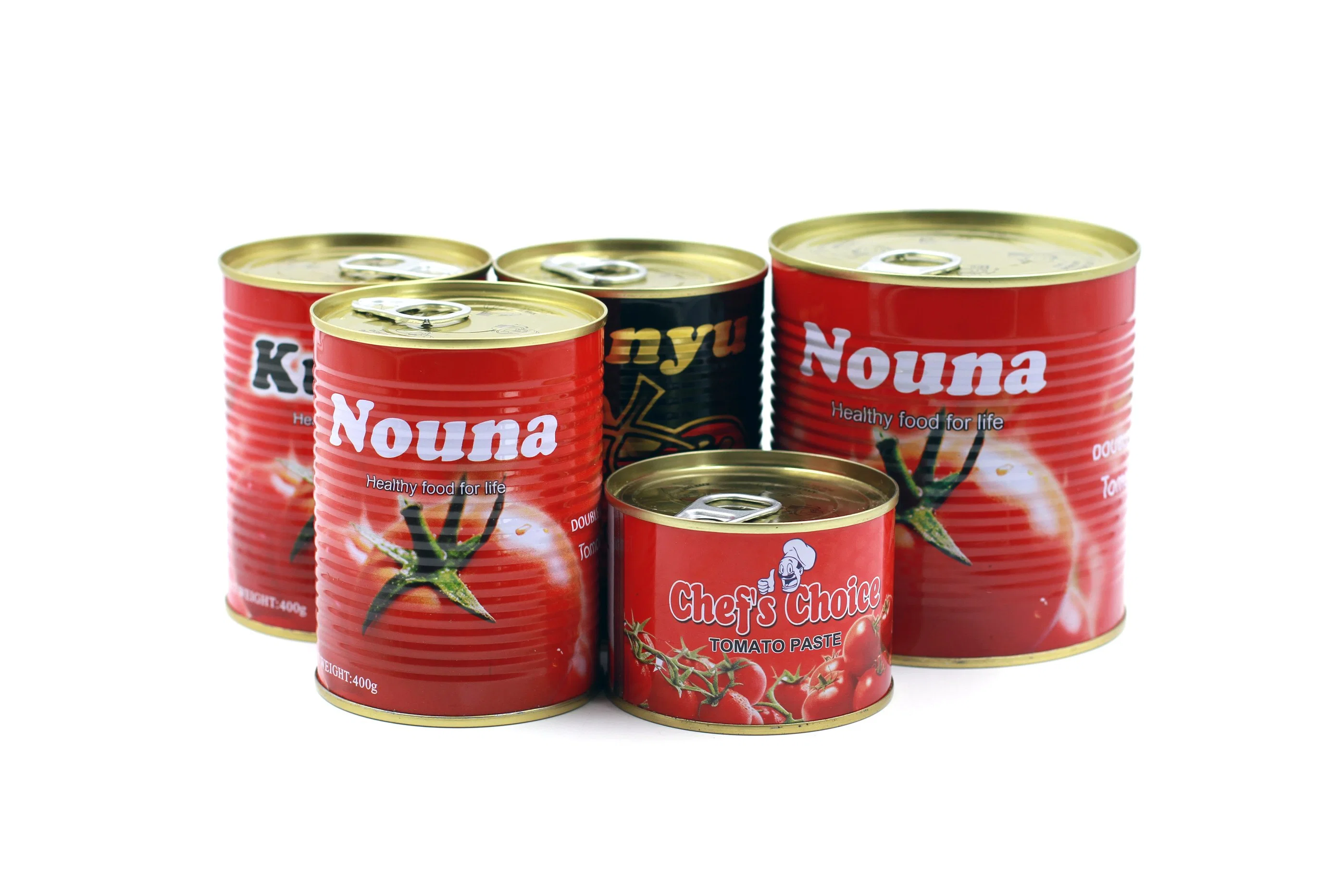 2023 High Quality Tomato Paste Tin Sizes 70g to 4.5kg Canned Tomato Paste