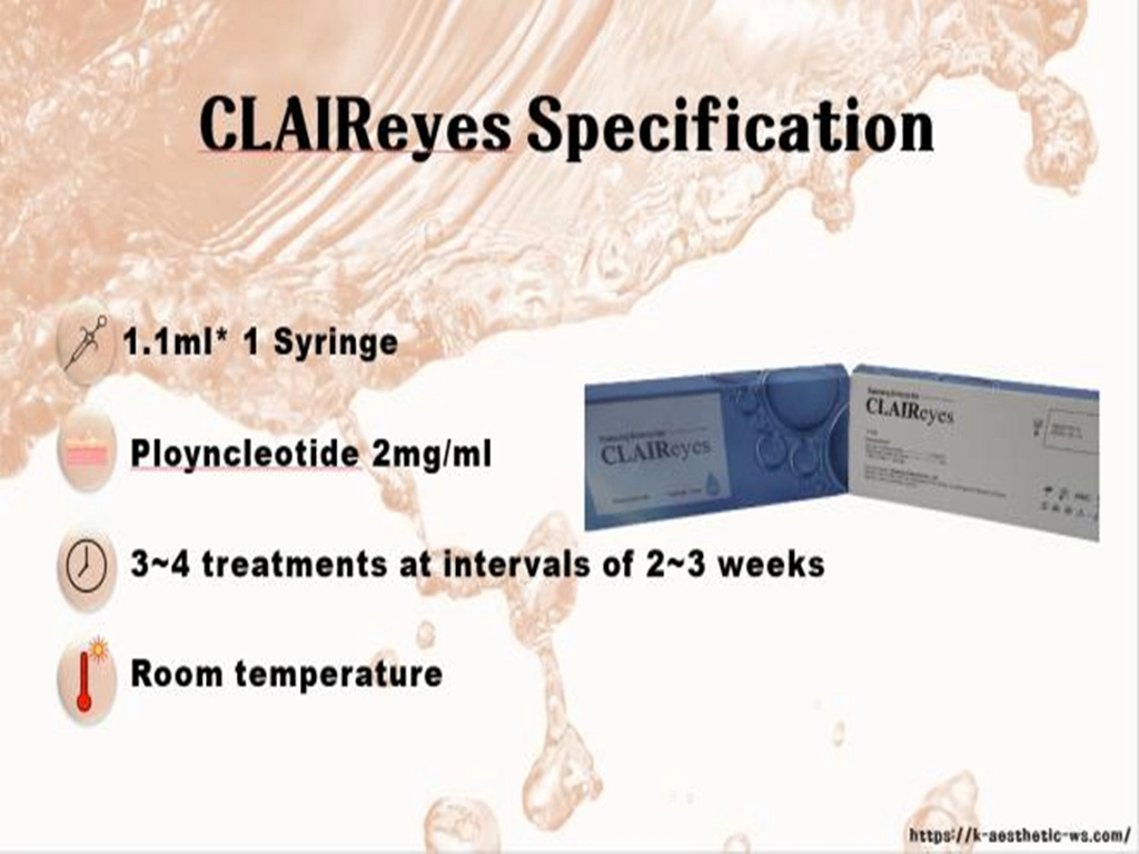 Clair 1.1ml más populares de los ojos con sodio Polynucleotide Pdrn extracción círculo oscuro bajo el ojo de las arrugas Tratamiento, pero precio más competitivo que Lumieyes