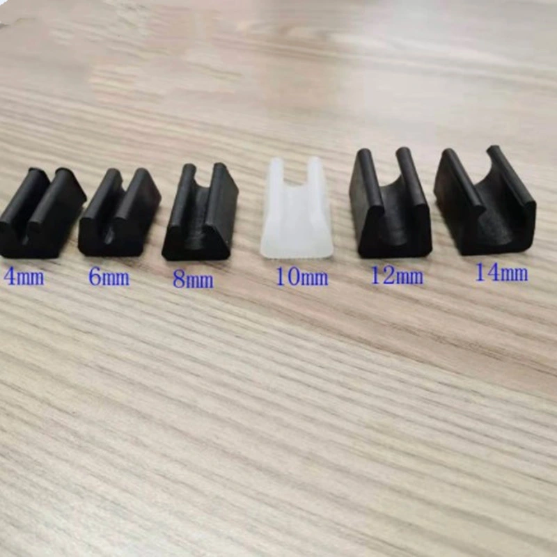 4mm, 5 mm, 6mm, 8mm 10mm 12mm 14mm 16mm Protecteurs de plancher de meubles en plastique le collier de tuyau tube pieds Clip sur un traîneau Président glisse tube rond de pieds de piqûre à cheval