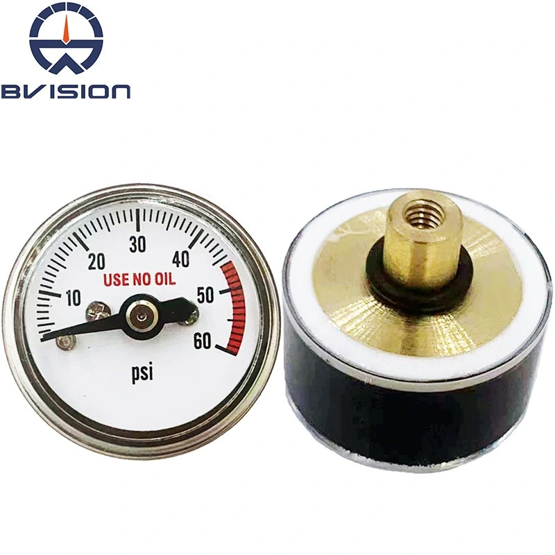 Y25 60psi Single Scale Use No Oil Plastic Case Mini Pressure Gauge