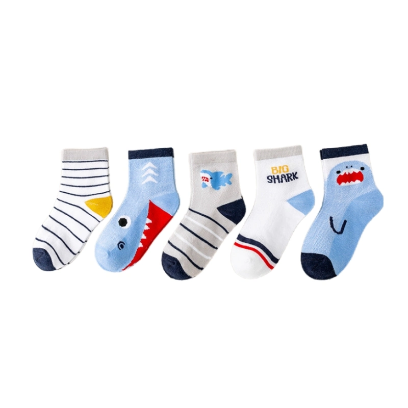 Antibacteriano transpirable piel-amistoso niños Moda Lovely Cute Cotton Boys Tobillo Crew suave Sock