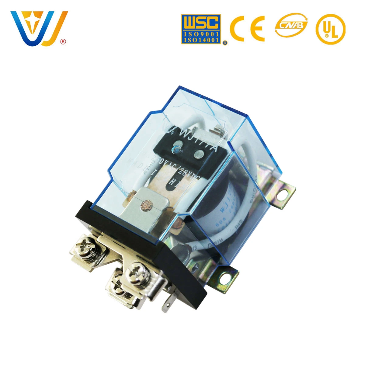 Miniature Size Power Relay Agsno2 Contact Material