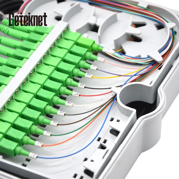 Gcalbling Monomodo de alta qualidade SC/UPC do tipo Mini FTTH Council PLC Óptico 2x64 Divisor de Fibra Óptica