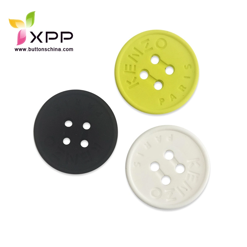 Manufactory Chalk Plastic Polyester Clear Shirt Coat Plastic Button for Garments