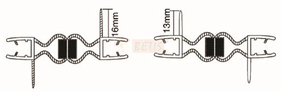 Accesorios de Baño Ducha la puerta de cristal 1multi-ángulo cierre magnético de PVC