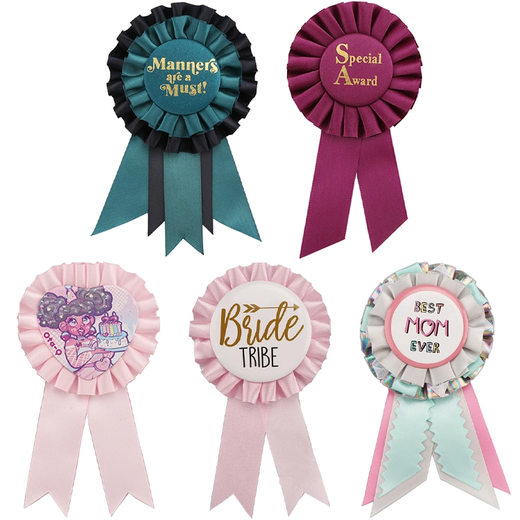 Children's Event Birthday Party Decoration Ribbon Badge Award Ribbon Rosettes