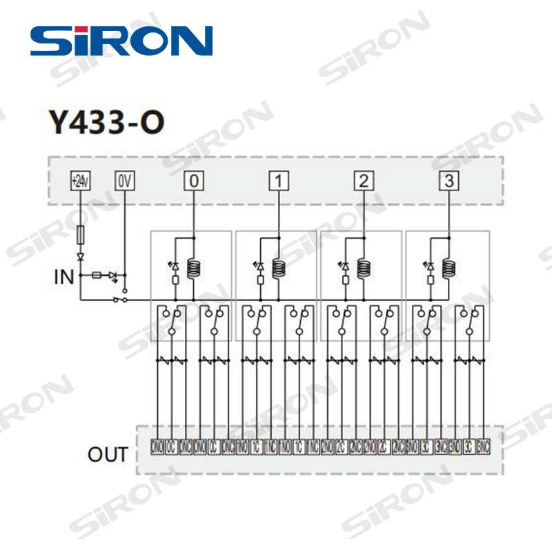 Siron Y433-O 4-Bit 2c Omron Relay Module Input NPN/PNP DC24V Mini Power Relay